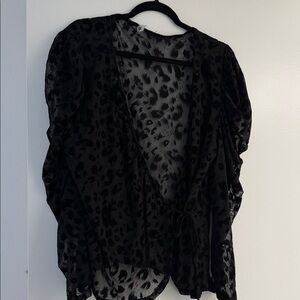 Elegant Black Sheer Blouse
